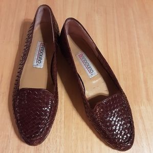 Bandilino Brown Leather Woven Loafers